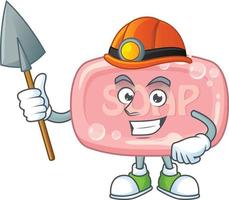 Pink soap Cartoon character vector