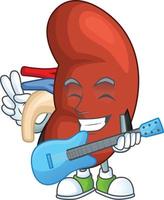 Right human kidney Cartoon character vector