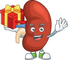 Right human kidney Cartoon character vector