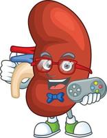 Right human kidney Cartoon character vector