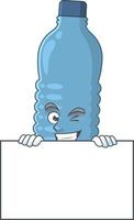 Mineral bottle Cartoon character vector