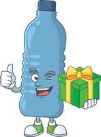 Mineral bottle Cartoon character vector