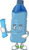 Mineral bottle Cartoon character vector