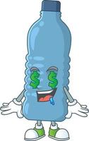 Mineral bottle Cartoon character vector