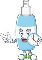 Spray hand sanitizer Cartoon character vector