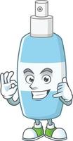 Spray hand sanitizer Cartoon character vector