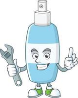 Spray hand sanitizer Cartoon character vector