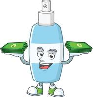 Spray hand sanitizer Cartoon character vector