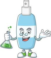 Spray hand sanitizer Cartoon character vector