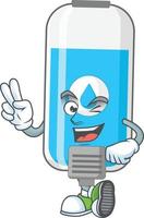 Wall hand sanitizer Cartoon character vector