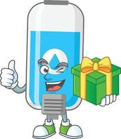 Wall hand sanitizer Cartoon character vector