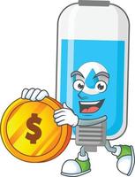 Wall hand sanitizer Cartoon character vector