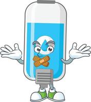 Wall hand sanitizer Cartoon character vector