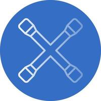 Cross Wrench Vector Icon Design