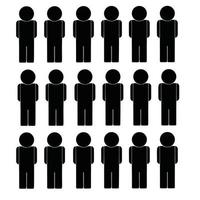 Black humans audience vector