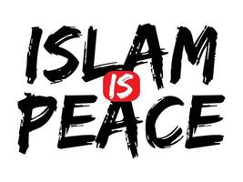 Islam is peace. vector