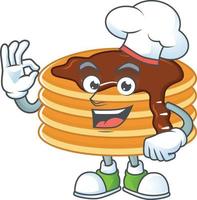 Chocolate cream pancake Cartoon character vector