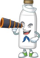 Milk bottle Cartoon character vector