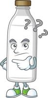 Milk bottle Cartoon character vector