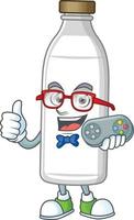 Milk bottle Cartoon character vector