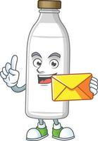 Milk bottle Cartoon character vector