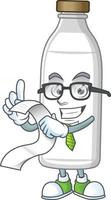 Milk bottle Cartoon character vector