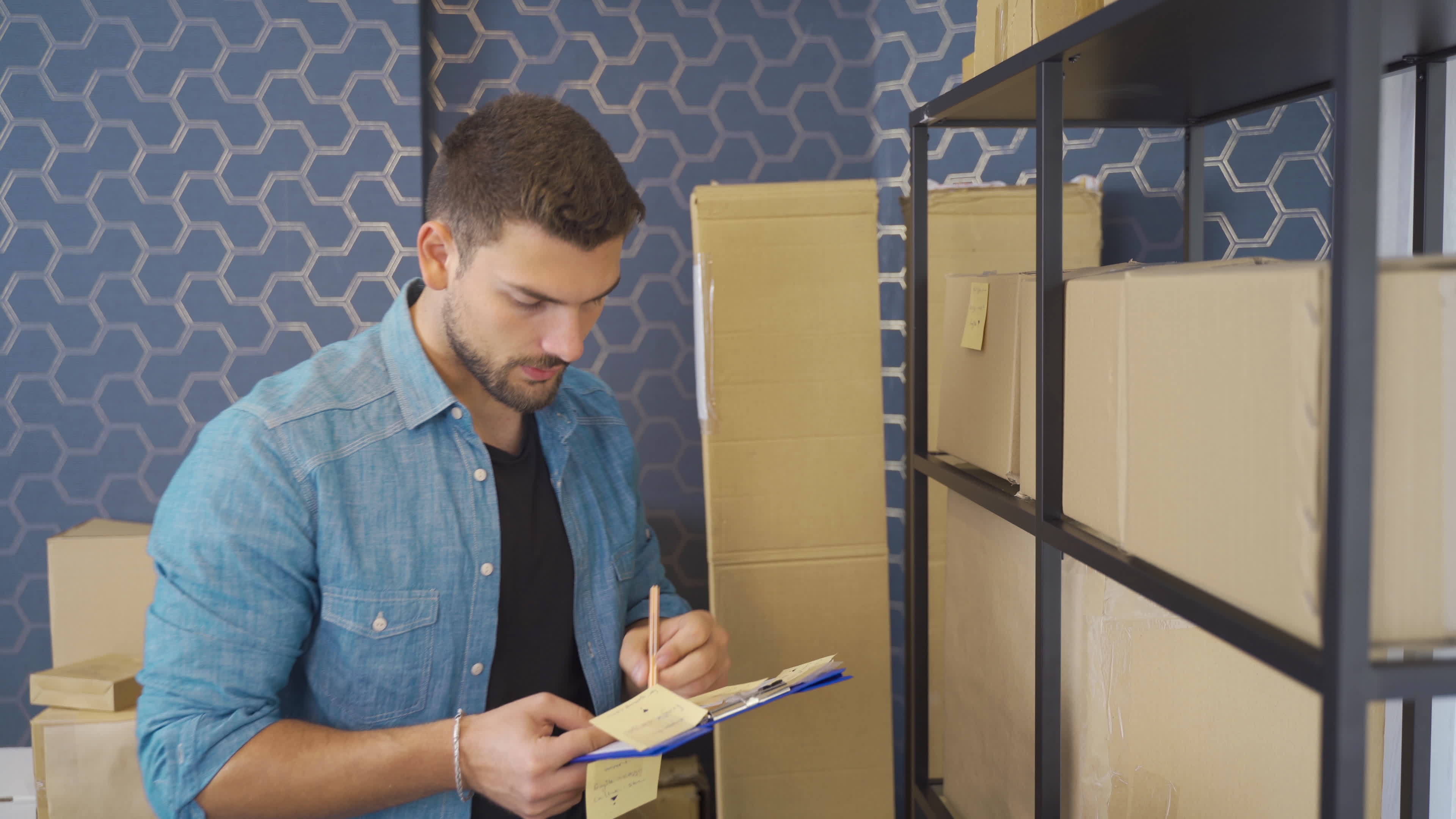 Marketing. Young entrepreneurs work in their offices. The couple, who sells with