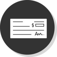 Bank Check Vector Icon Design