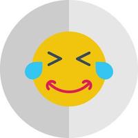 Grin Squint Tears Vector Icon Design