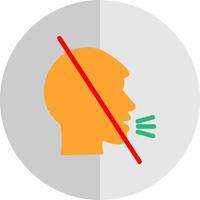 Head Side Cough Slash Vector Icon Design