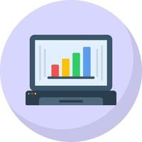 Online Bar Chart Vector Icon Design