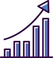 Growth Graph Vector Icon Design