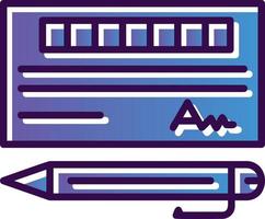 Bank Check Vector Icon Design