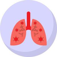 diseño de icono de vector de infección de pulmones