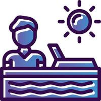 Sunbathing Vector Icon Design