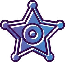Sheriff Badge Vector Icon Design