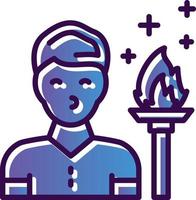 diseño de icono de vector de hombre comedor de fuego