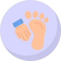 Foot Massage Vector Icon Design