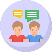 Face To Face Conversation Vector Icon Design