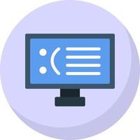 Blue Screen Vector Icon Design