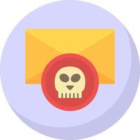 diseño de icono de vector de correo electrónico pirateado