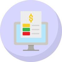 Online Invoice Vector Icon Design
