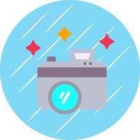 New Year Camera Vector Icon Design