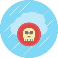 Infected Cloud Vector Icon Design