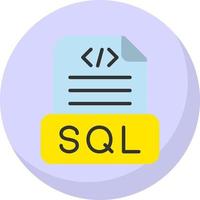 diseño de icono de vector de archivo sql