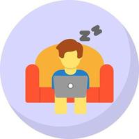 Lazy Work Vector Icon Design