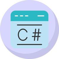 C Sharp Vector Icon Design
