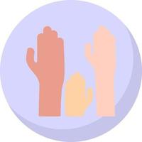 Hands Up Vector Icon Design