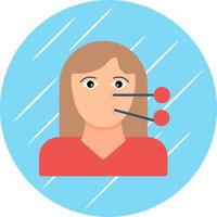 diseño de icono de vector de acupuntura facial