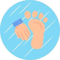 Foot Massage Vector Icon Design